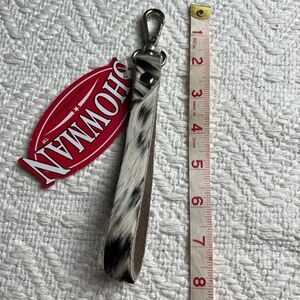 Real Cowhide Keychain Wristlet.